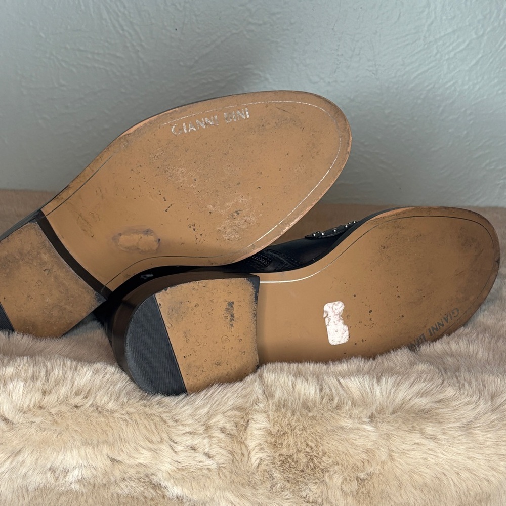 Gianni Rini Studded Booties‎ w/ Buckles Black Size 6 - Picture 9 of 15